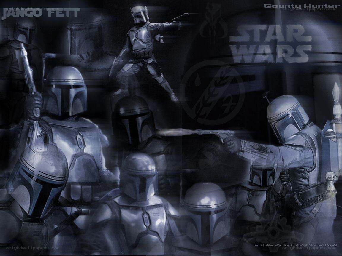 Jango Fett bounty hunter collage