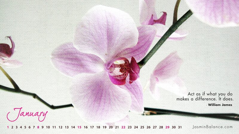 January orchid calendar