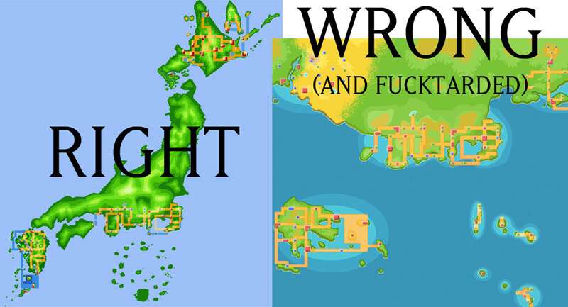 Japan map comparison
