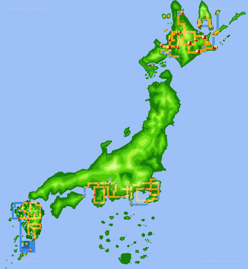 Japan region map