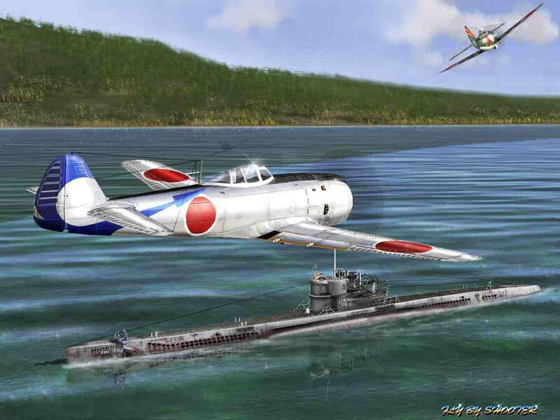 Japanese aircraft and submarine