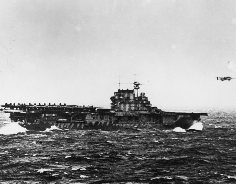 Japanese aircraft carrier at sea