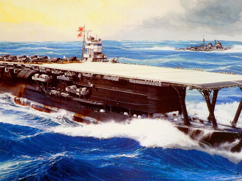 Japanese Aircraft Carrier — Blue, Dramatic