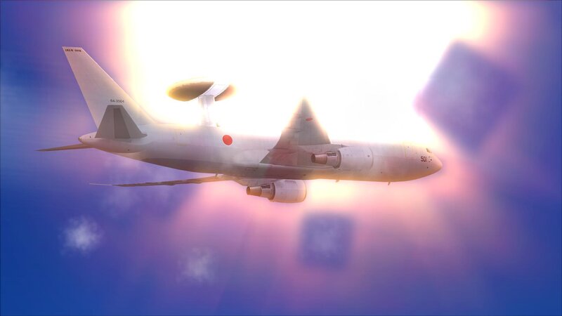 Japanese AWACS aircraft in flight