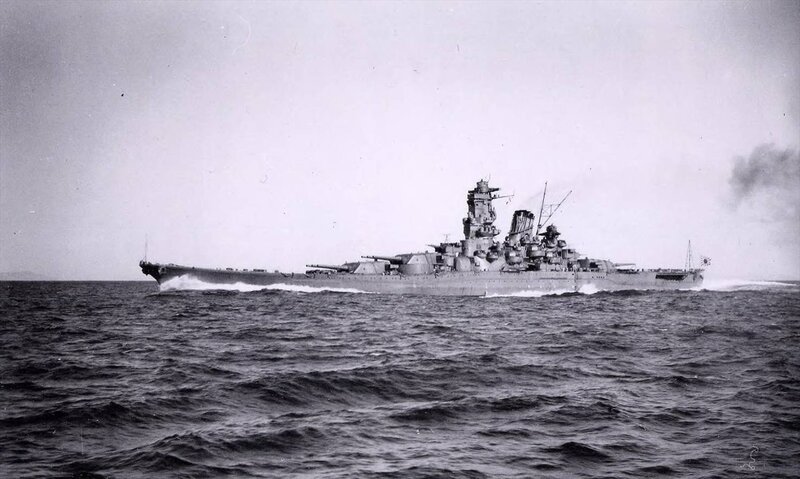 Japanese battleship at sea