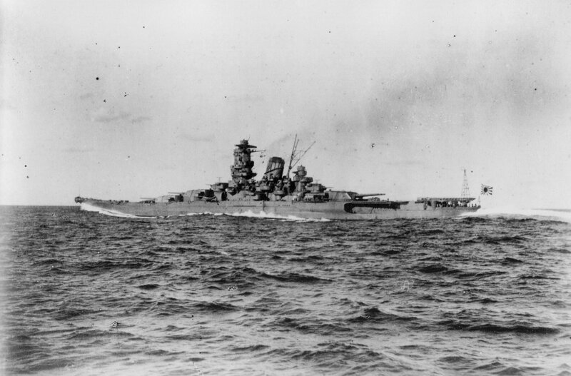 Japanese battleship at sea