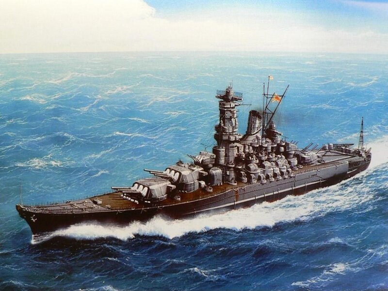 Japanese Battleship — Blue, Dramatic