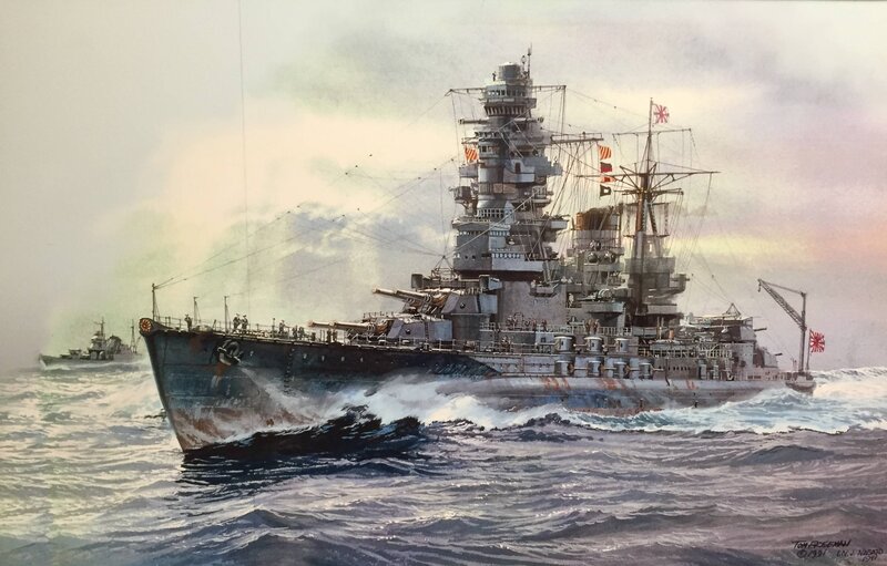 Japanese Battleship — Gray, Dramatic