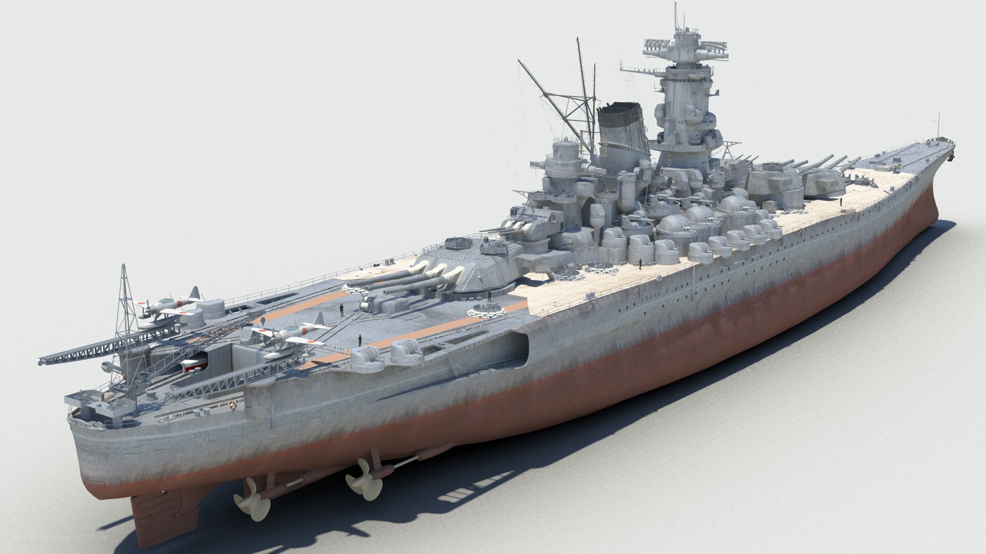 Japanese battleship model