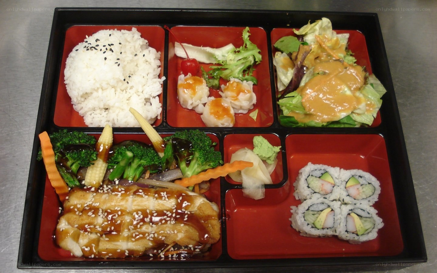 Japanese bento box meal