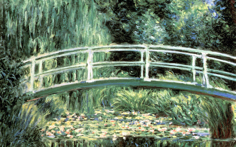 Japanese Bridge in a Garden
