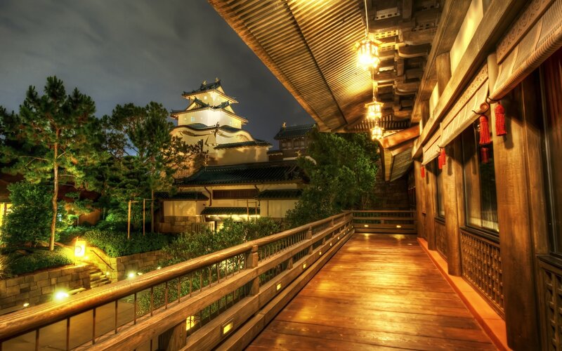 Japanese Castle at Night
