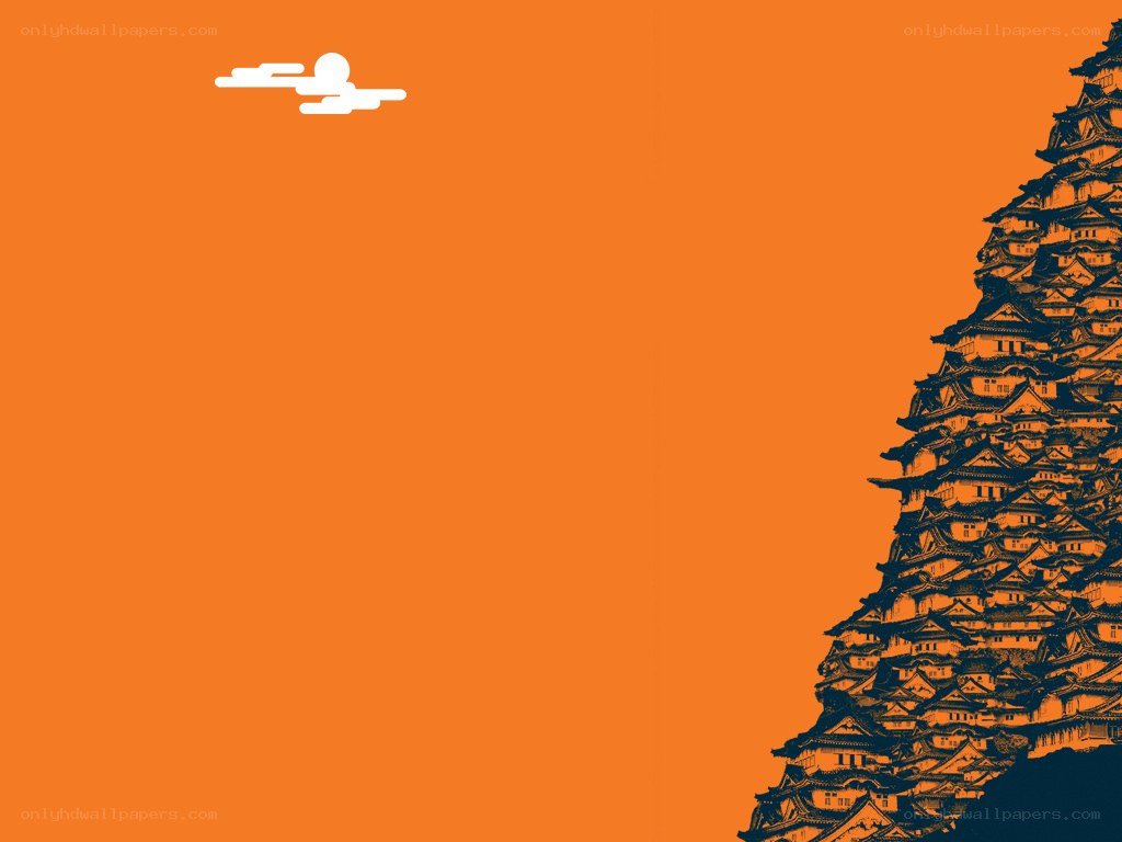 Japanese castle illustration