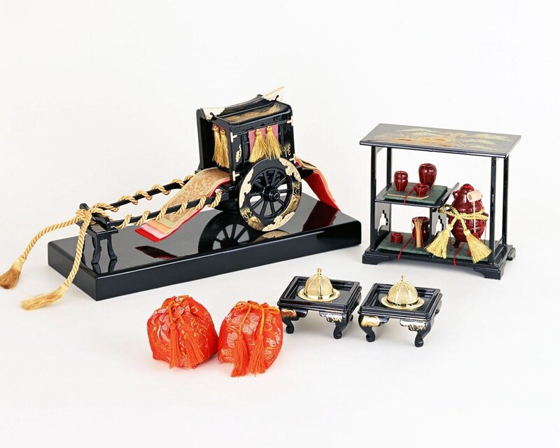 Japanese ceremonial carriage set