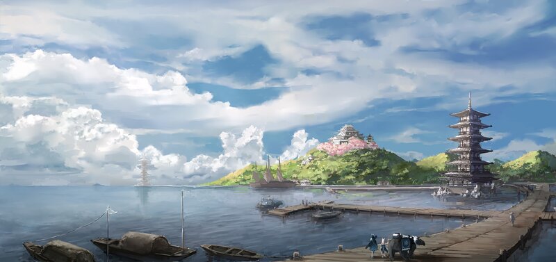 Japanese Coastal Town