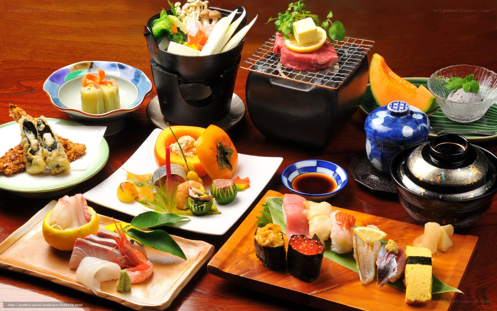 Japanese cuisine spread