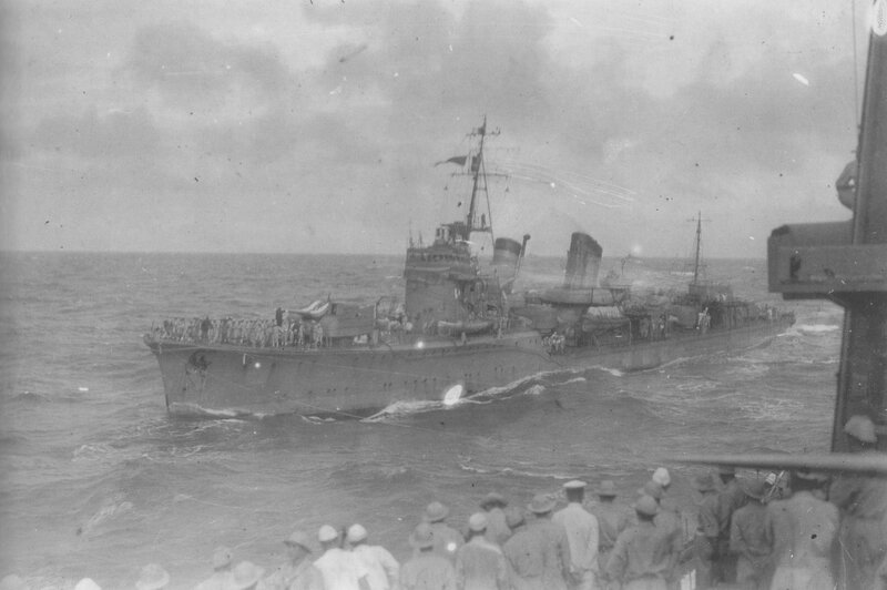 Japanese destroyer at sea