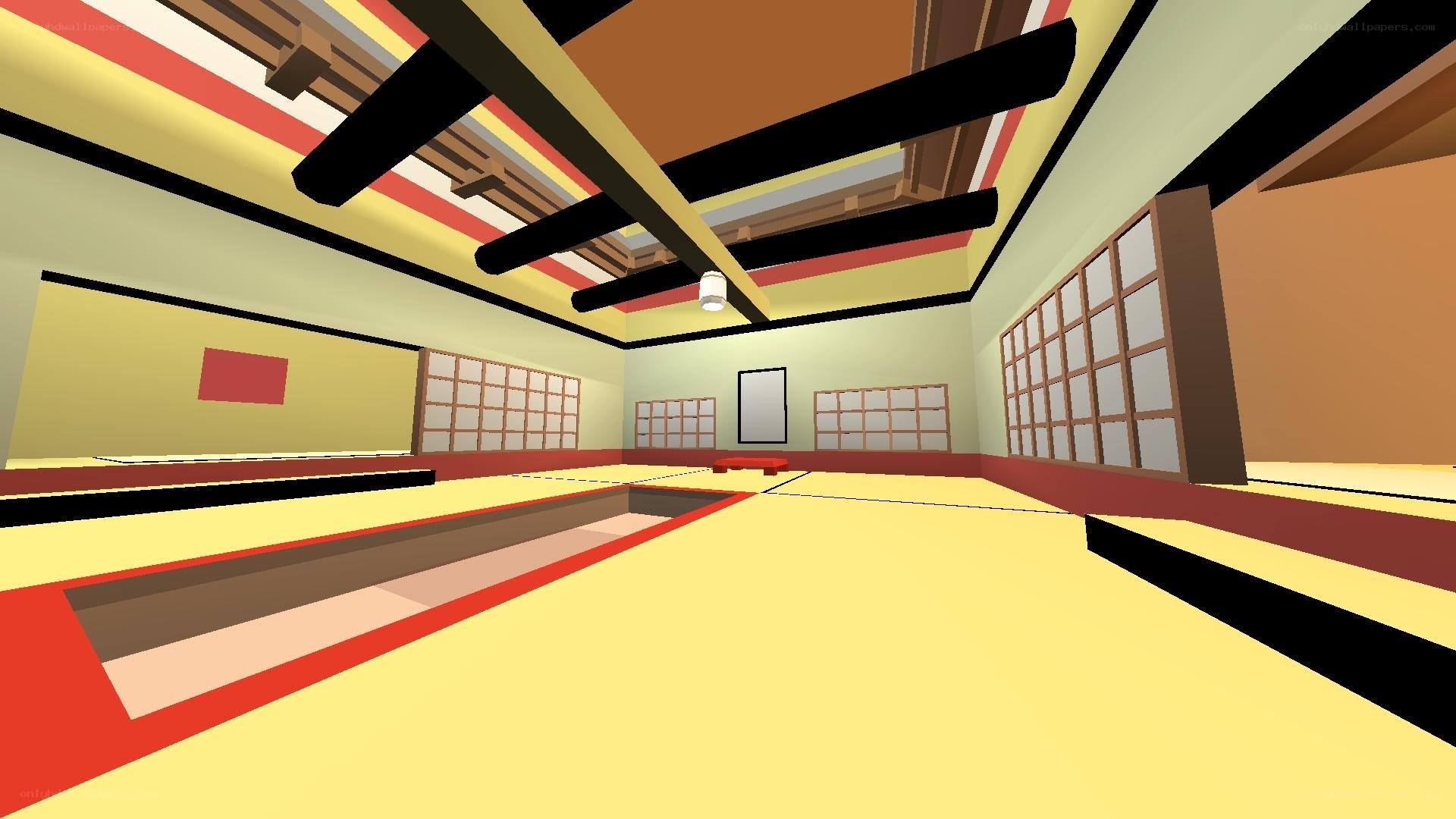 Japanese dojo interior