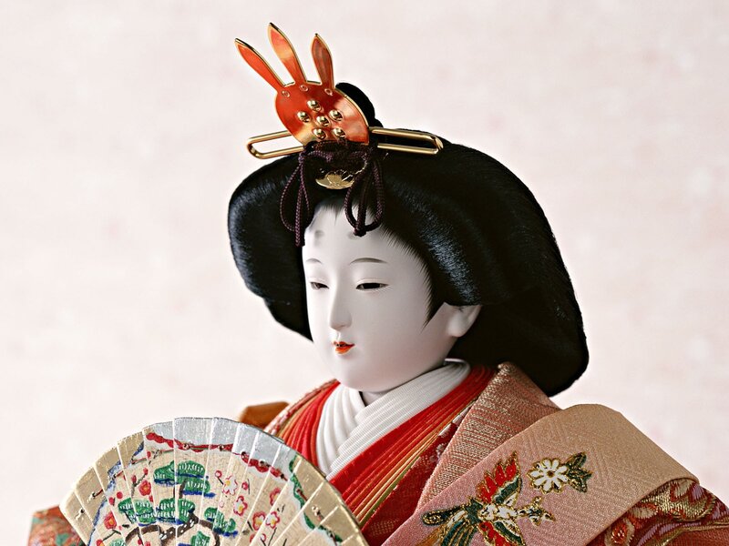 Japanese doll in traditional attire