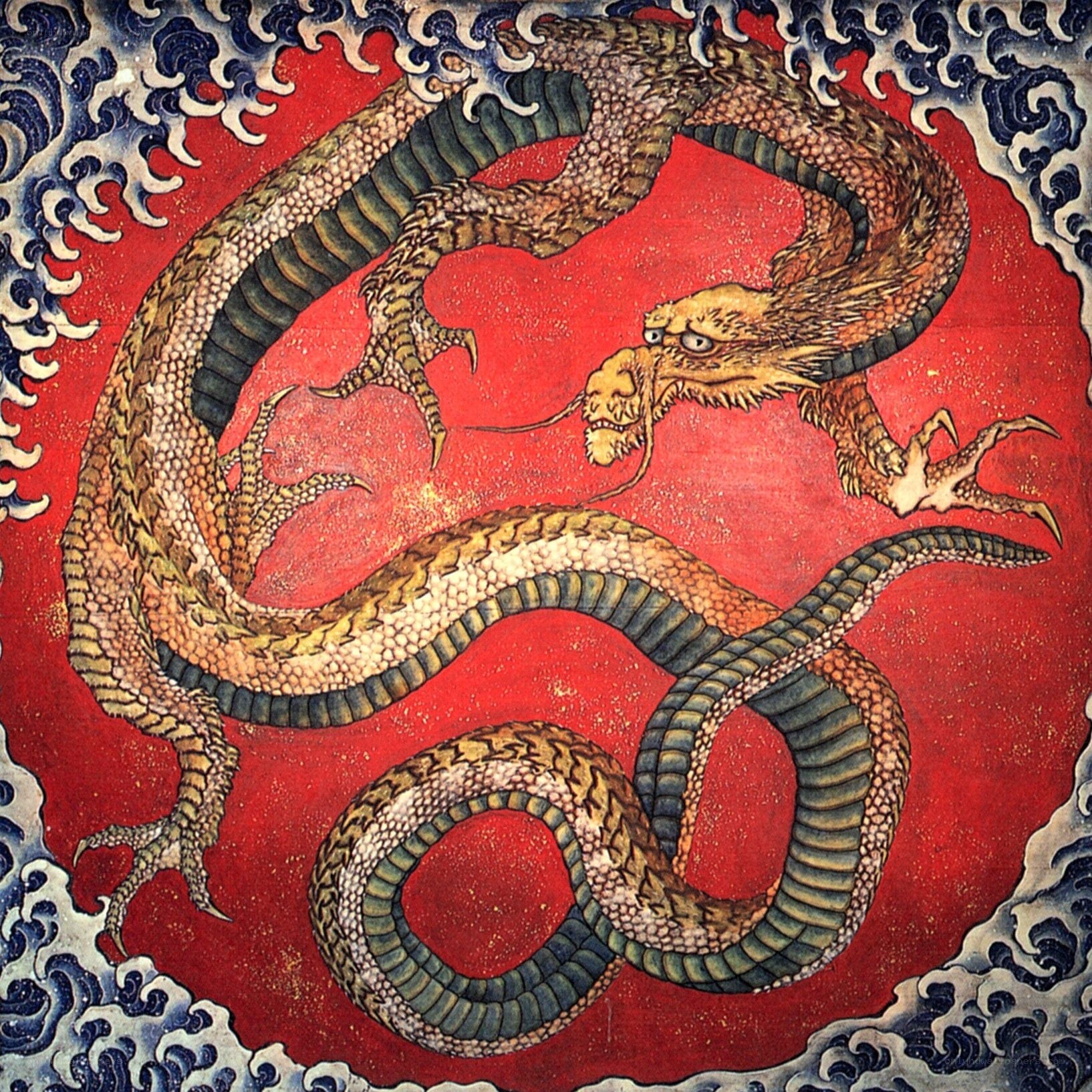 Japanese dragon painting