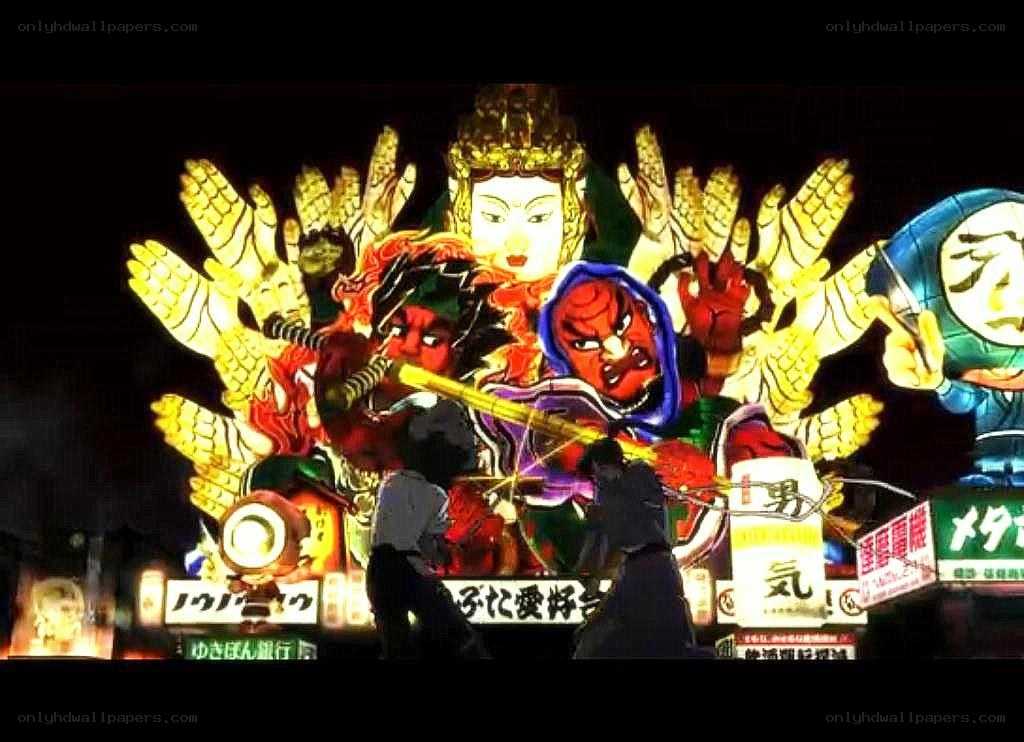Japanese festival lantern display