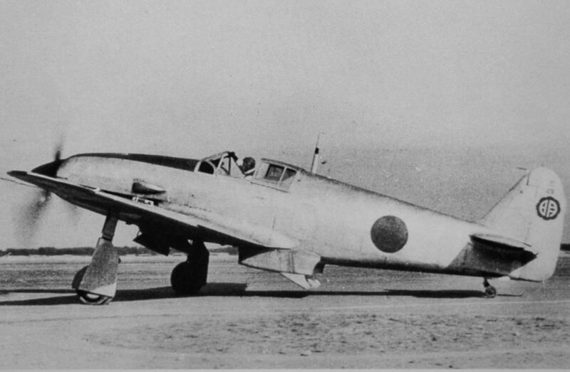 Japanese fighter aircraft on airfield