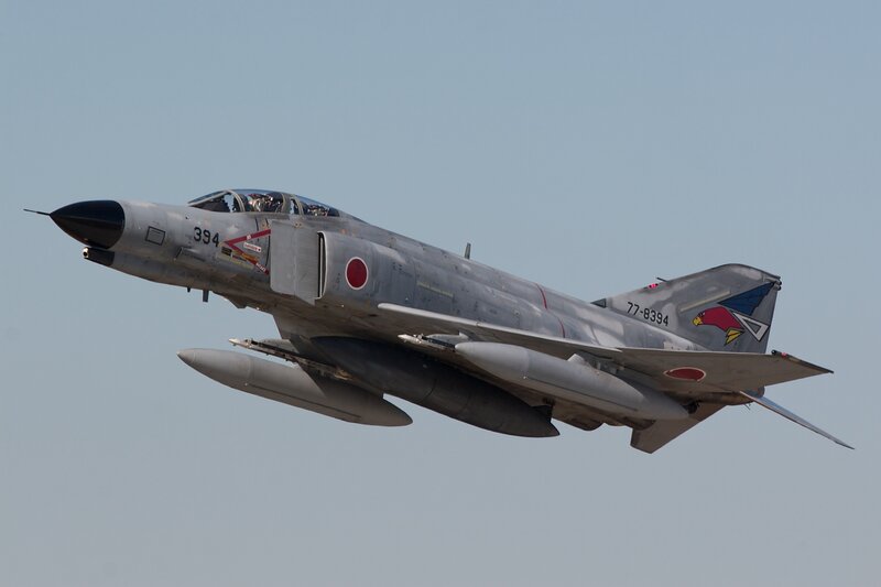 Japanese fighter jet in flight