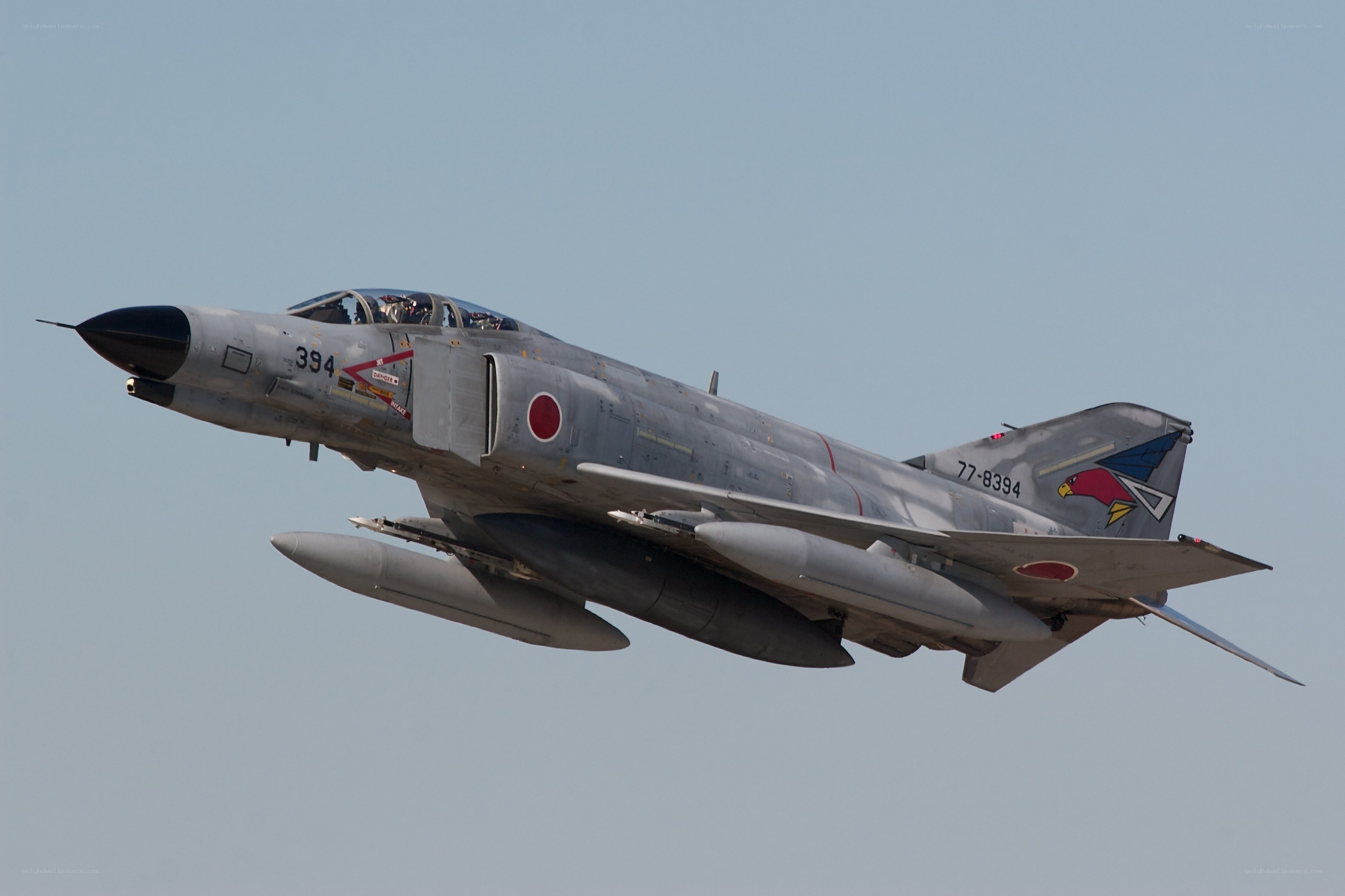 Japanese fighter jet in flight