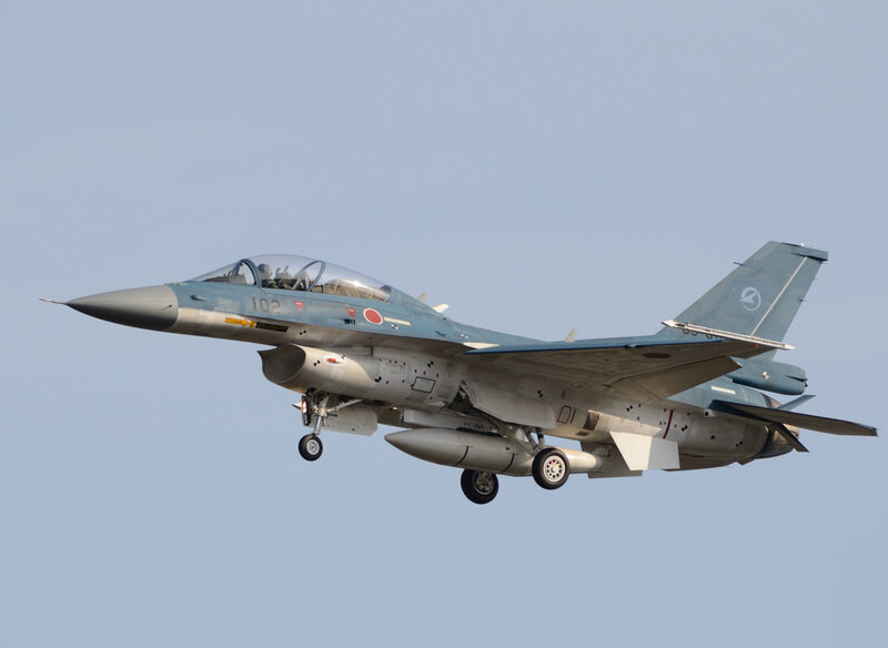 Japanese fighter jet in flight