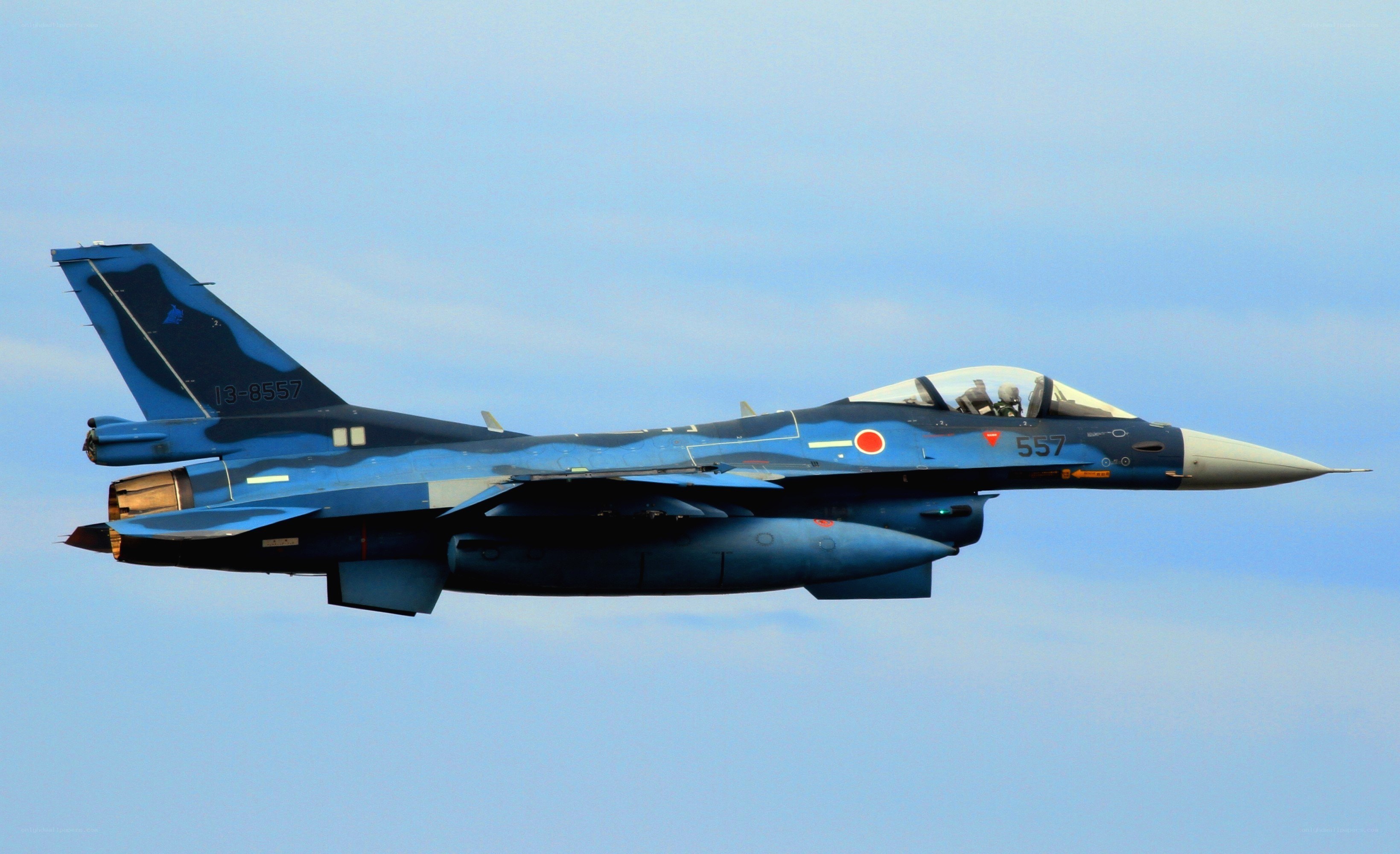 Japanese fighter jet in flight