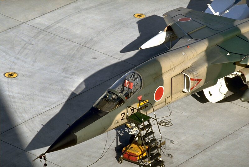 Japanese fighter jet on tarmac