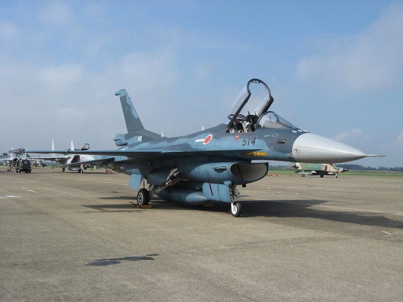 Japanese fighter jet on tarmac