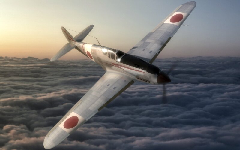 Japanese Fighter Plane — Gray, Serene