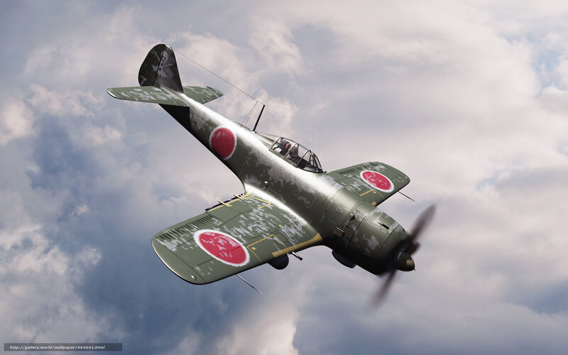 Japanese Fighter Plane — Green, Dramatic, 3d Render