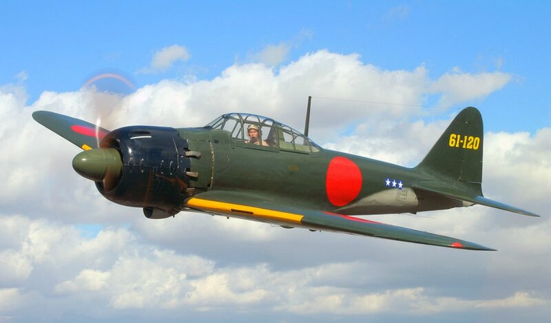 Japanese Fighter Plane — Green, Dynamic