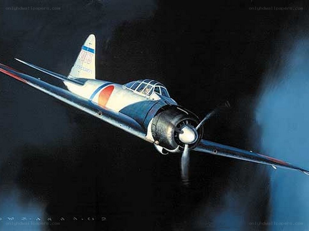 Japanese fighter plane in flight