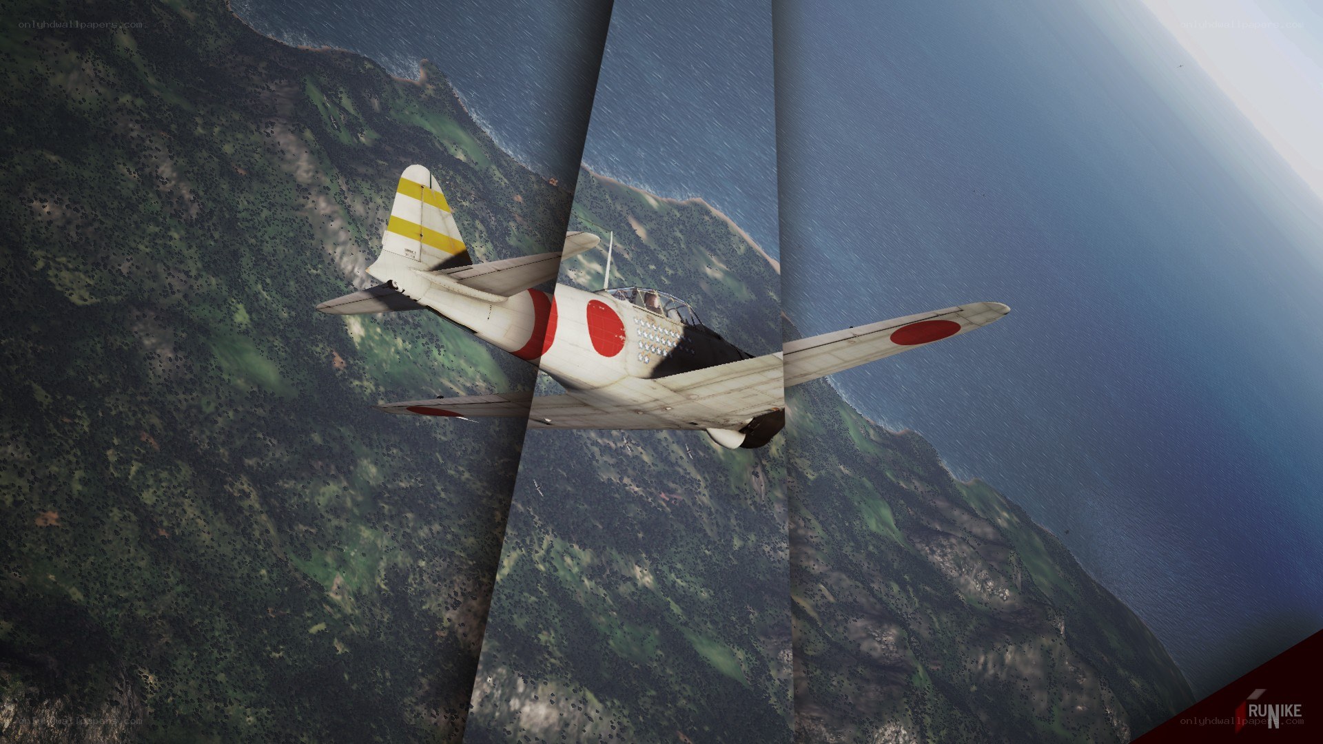 Japanese fighter plane in flight