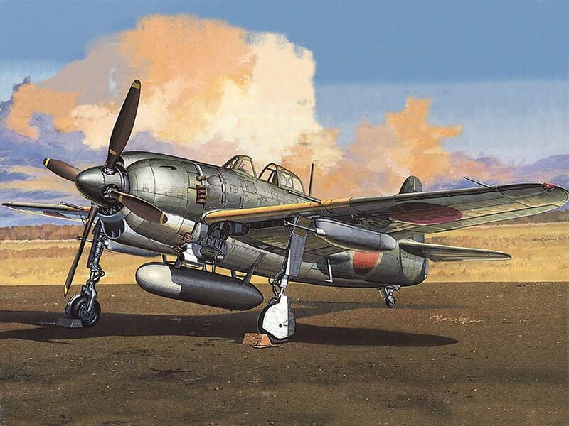 Japanese fighter plane on airfield
