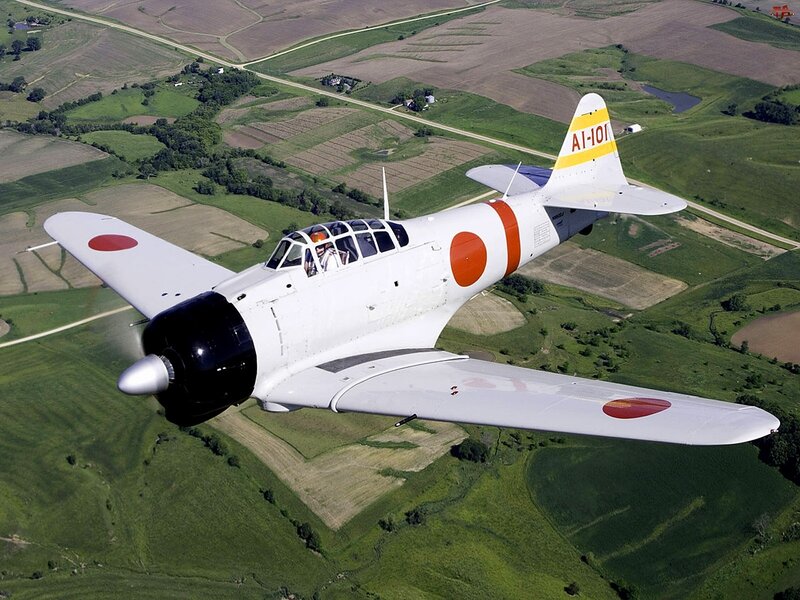 Japanese Fighter Plane — White