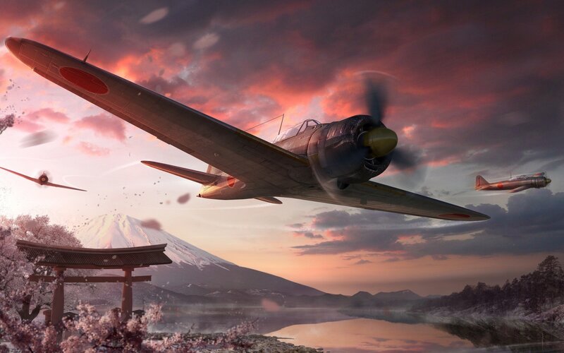 Japanese Fighter Planes — Pink