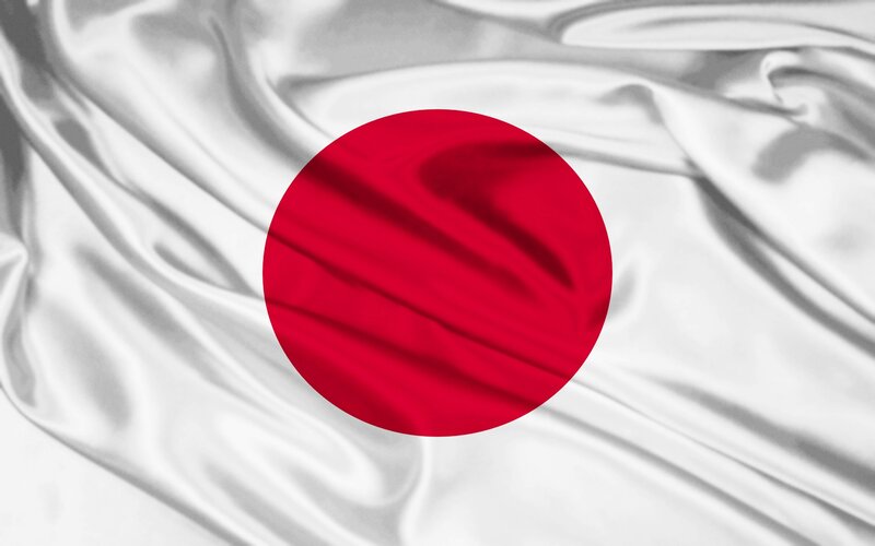 Japanese flag fabric texture