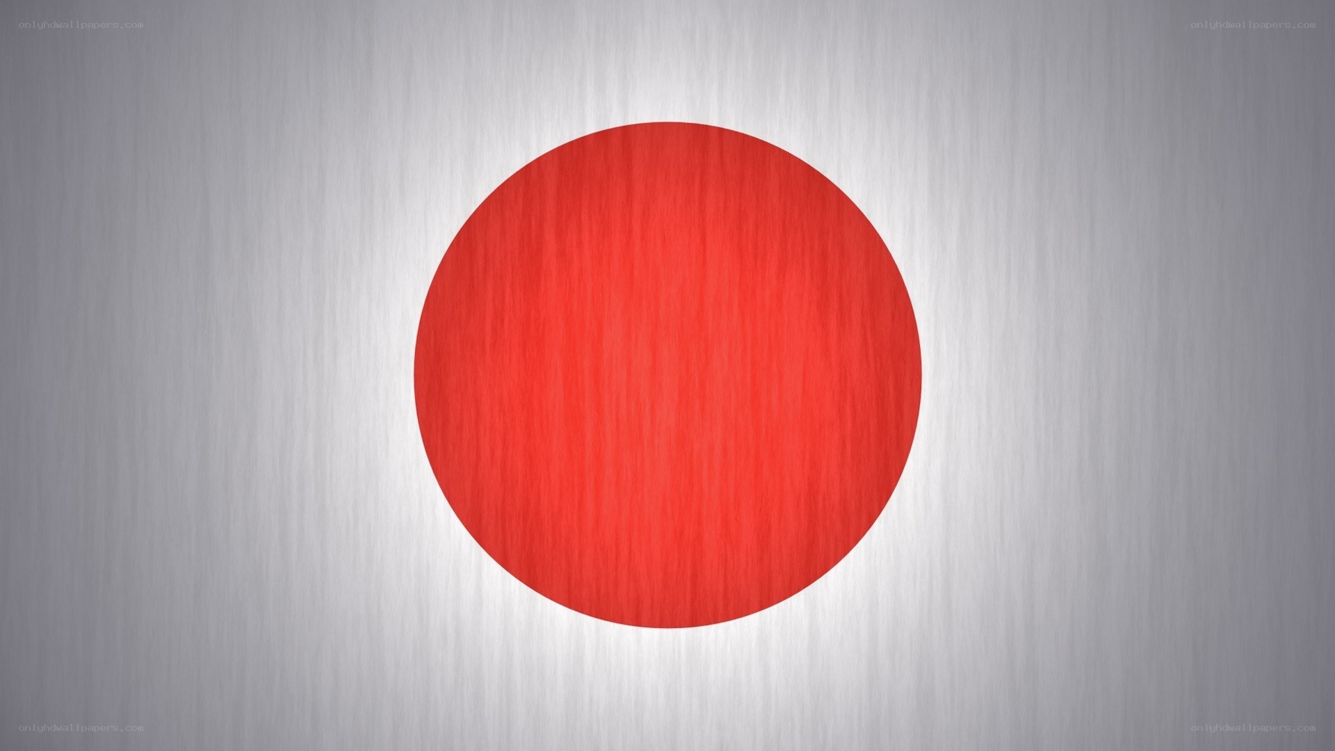 Japanese flag on metal