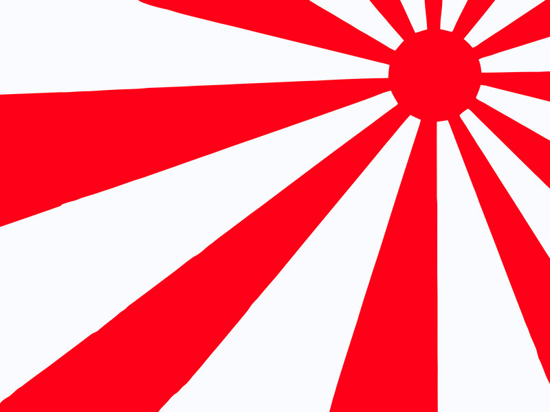 Japanese flag with rising sun