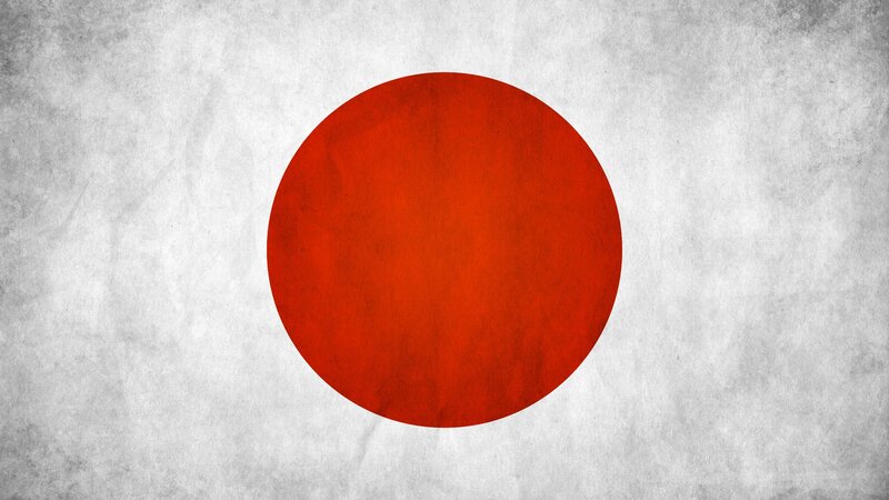 Japanese flag with textured background