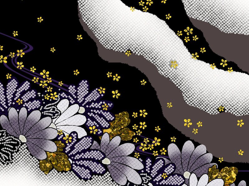Japanese floral pattern design