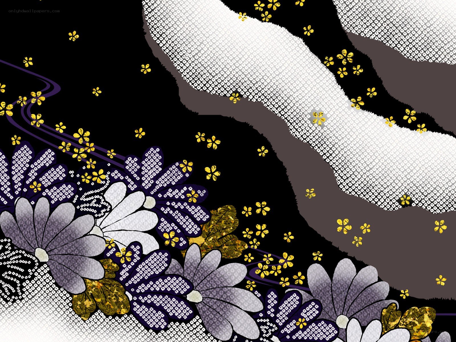 Japanese floral pattern design