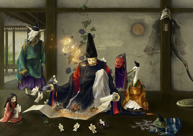 Japanese folklore scene