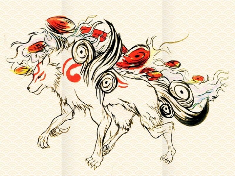 Japanese fox spirit artwork