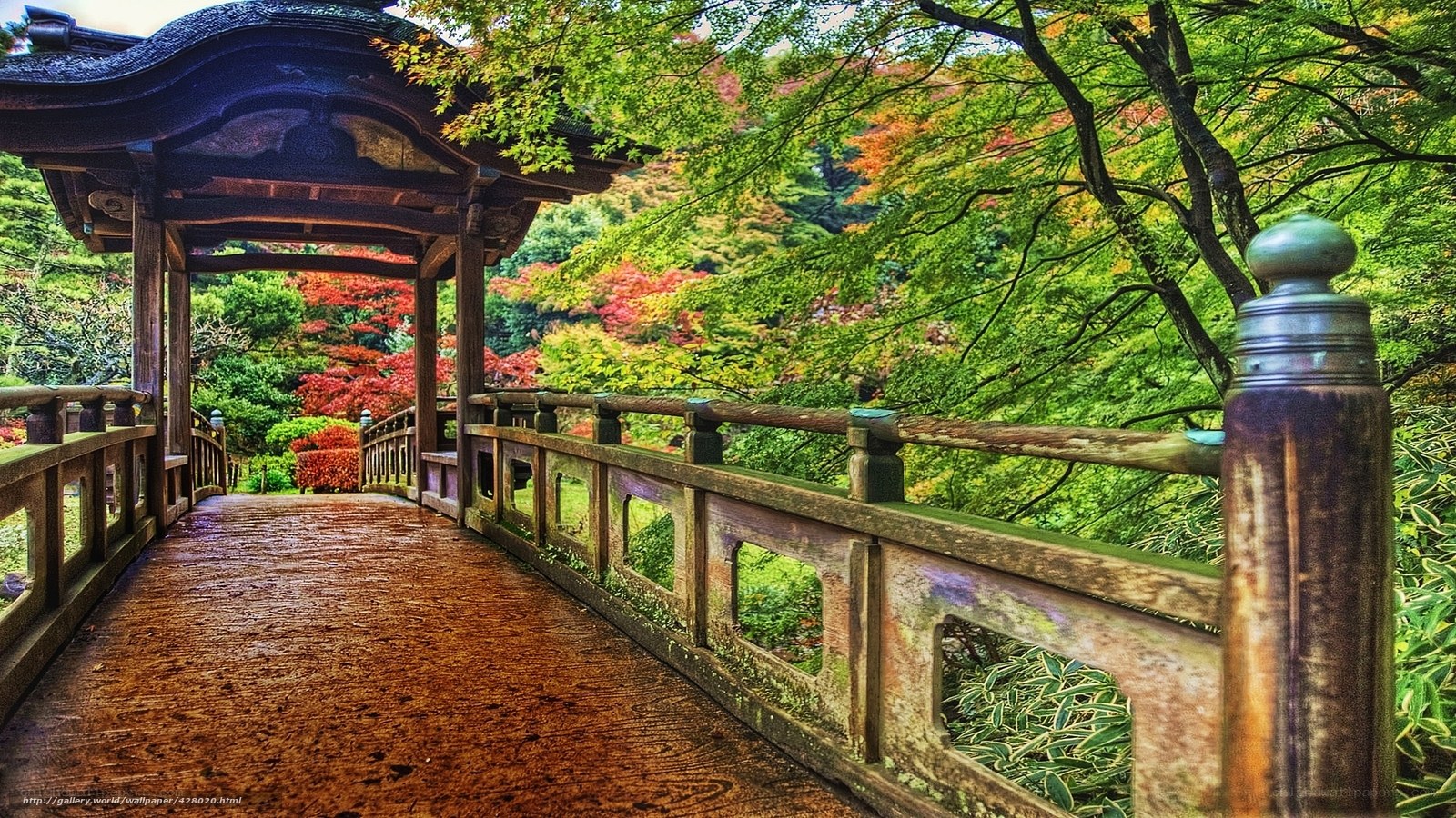 Japanese garden bridge