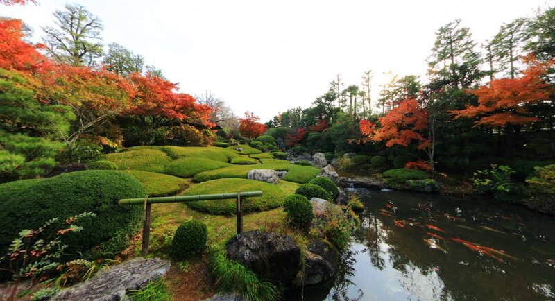 Japanese garden in autumn